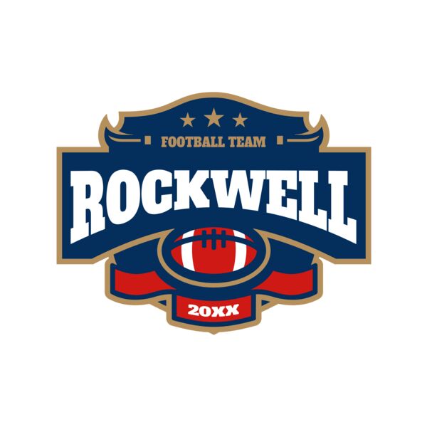 Rockwell Football team logo template Thumbnail